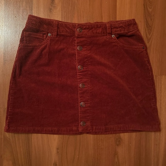 Cat & Jack Other - Cat & Jack Rust Colored Corduroy button up skirt size 14/16 XL